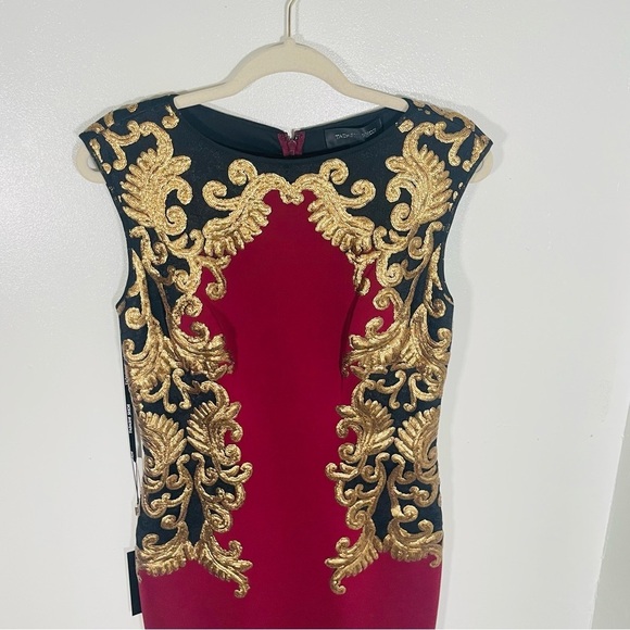 NEW Tadashi Shoji Milana Sequin Embroidered Neoprene Sheath Dress Cocktail Party - Picture 8 of 10